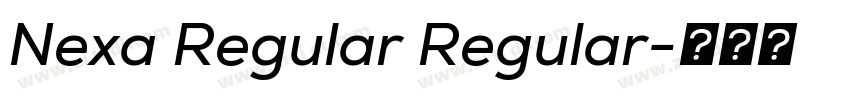 Nexa Regular Regular字体转换